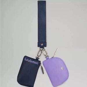 Lululemon Dual Pouch Wristlet True Navy & Dark Lavender